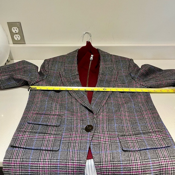 $698 Veronica Beard Martel Dickey Jacket Jacket Wool Blazer Grey plaid sz 6 - Picture 10 of 16